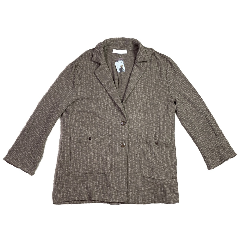 Free People Beach Reign Blazer Womens M Au Lait Cardigan Button Up Sweater NWT